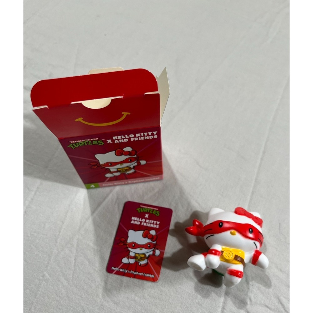 McDonald's Happy Meal Toy Hello Kitty x Raphael White #4 TMNT 2025 NIB Collect